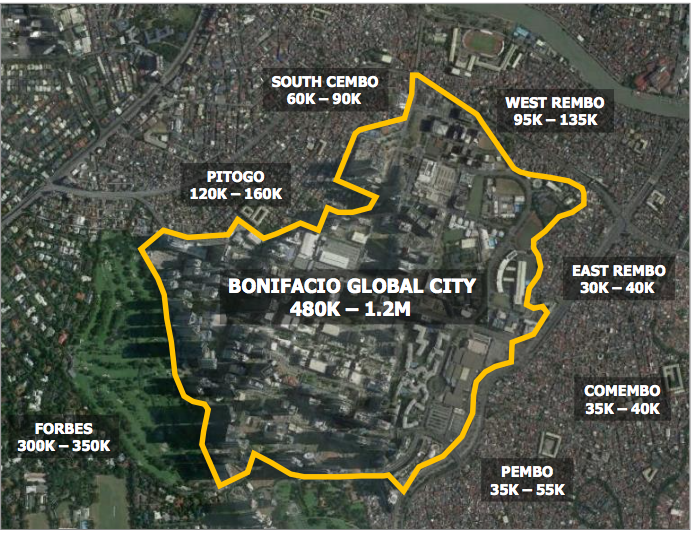 bonifacio global city google map